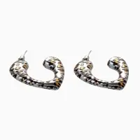 Серьги QF &laquo;Леопард&raquo;, набор 3 пары, цветной в серебре