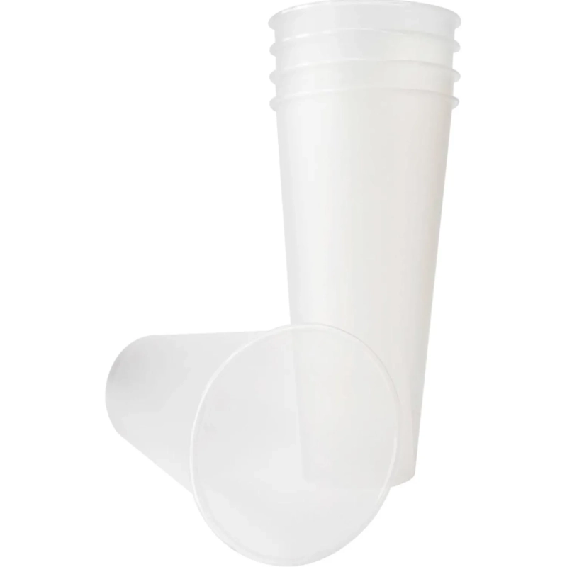 Стакан одноразовый 650 мл, диз. Bubble Cup, прозр.,матовый,ПП, 10 шт/уп