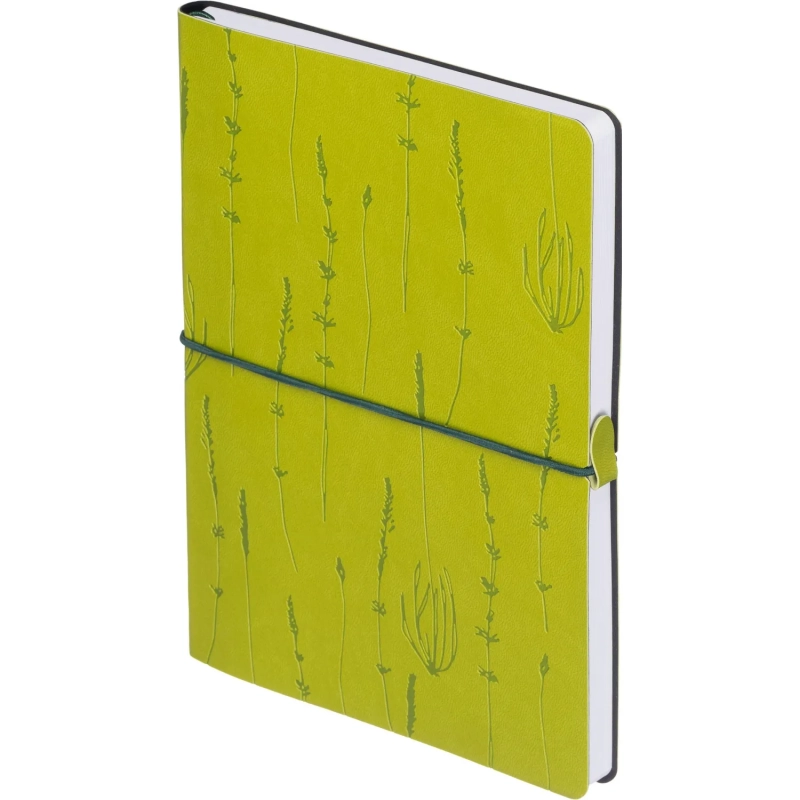 Блокнот А5 128л Attache Дикие травы клетк,мягк.обл,кожзам с блинт.тисн 3149