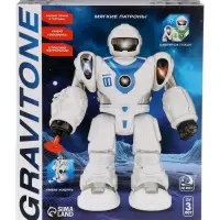 Робот GRAVITONE, свет, звук, стреляет, на батарейках, русская озвучка, зелёный