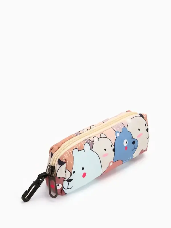 Рюкзак школьный &laquo;Мишки&raquo;, с пеналом, 29&times;12&times;41 см, разноцветный