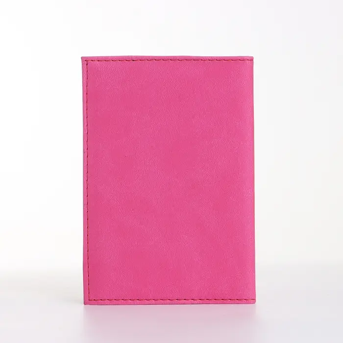 Обложка для паспорта, тиснение серебро, розовая