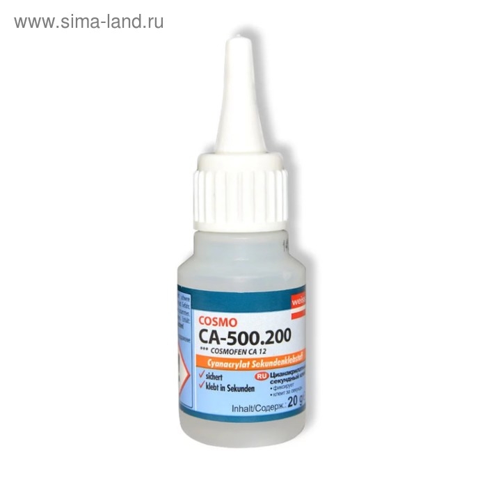 Клей Космофен СА 12, флакон 20 гр, прозрачный Клей Космофен СА 12, флакон 20 гр, прозрачный