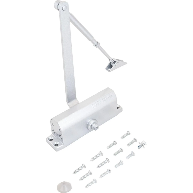 Доводчик дверной NOTEDO DC-090 SILVER&nbsp; 60-130 кг сереб. (10)