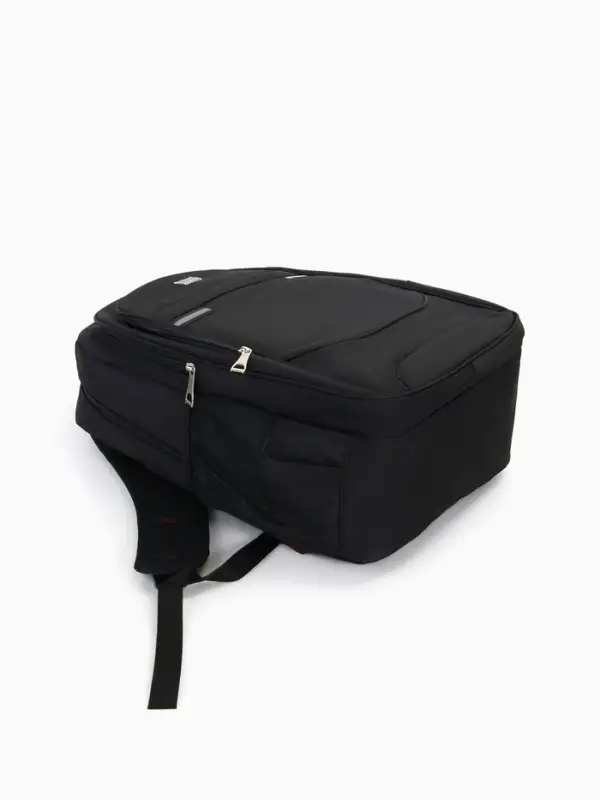 Рюкзак молодёжный, со светоотражающими элементами, 37&times;17&times;54 см, 2 отдела, 4 кармана, чёрный