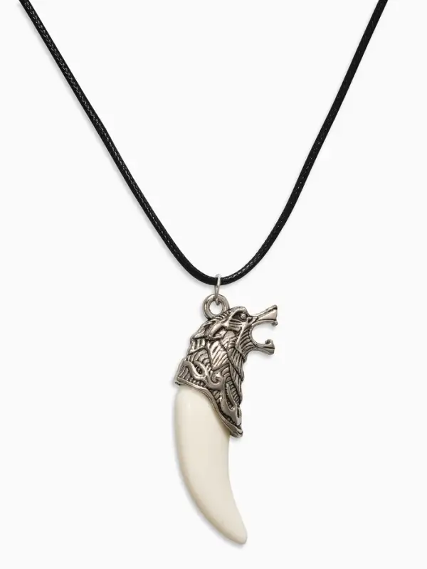 Кулон на шнурке &laquo;Клык волка&raquo;, МИКС, 45 см
