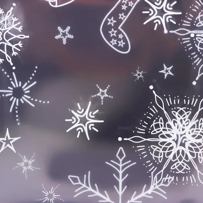 Коробка подарочная новогодняя складная ПВХ Коробка подарочная новогодняя складная ПВХ "Ёлочки, снежинки" 15×11×3 см