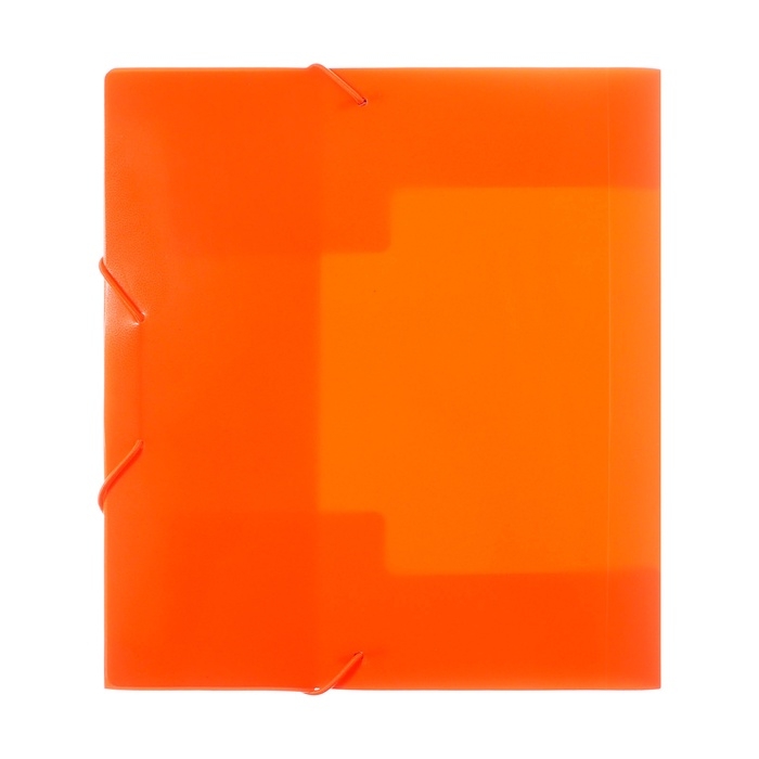 Папка на резинке А5, 500 мкм, Calligrata, корешок 30 мм, неон, оранжевая Папка на резинке А5, 500 мкм, Calligrata, корешок 30 мм, неон, оранжевая