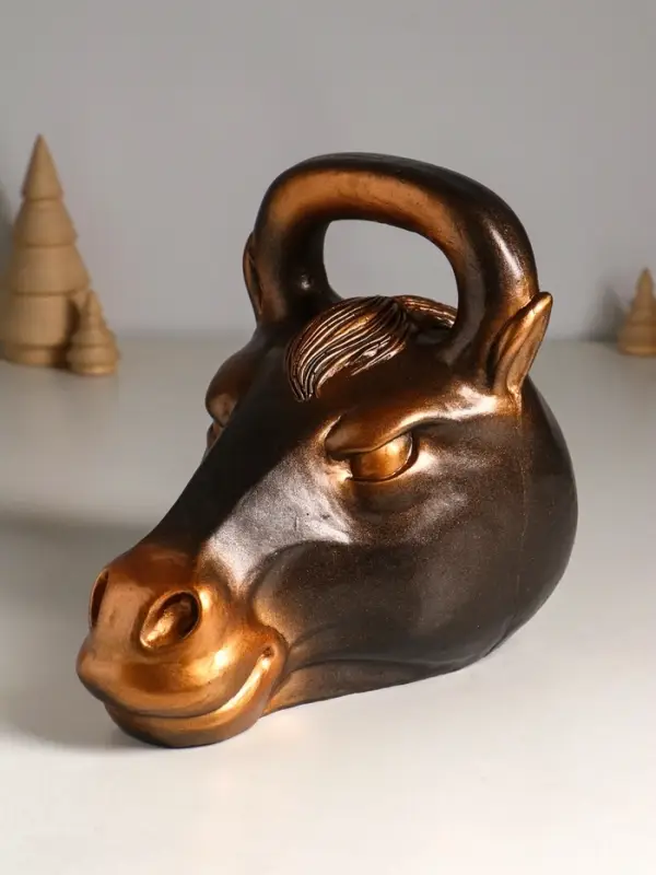 Копилка для денег &laquo;Гиря конь&raquo;, гипс, 21&times;25 см, под бронзу