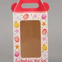 Пасхальная коробочка с окном и с ручкой "Светлой Пасхи" 10 х 10 х 15 см