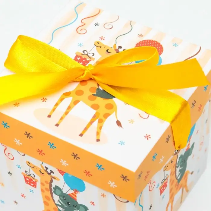 Коробка Самосборная Коробка Самосборная "Детская" Жираф 10х10х10 см