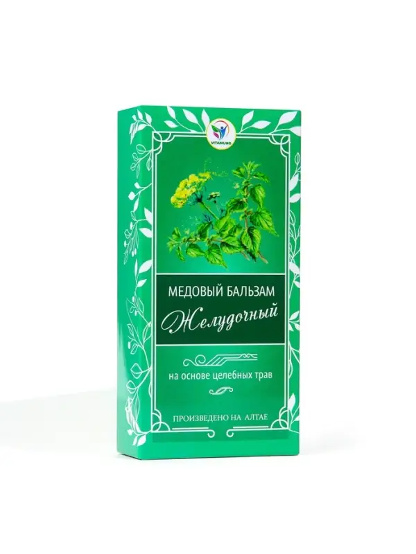 Безалкогольный алтайский медовый бальзам на травах Vitamuno &laquo;Желудочный&raquo;, 250 мл