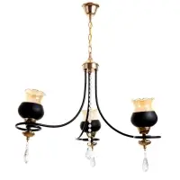 Светильник подвесной BayerLux &laquo;Лира&raquo;, люстра 3хЕ27, 40 Вт, чёрный, 60&times;60&times;85 см