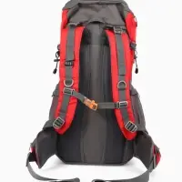 Рюкзак тур 65+5л, 30*20*53, отдел на шнурке, 5нар+2вн кармана, цвет красный