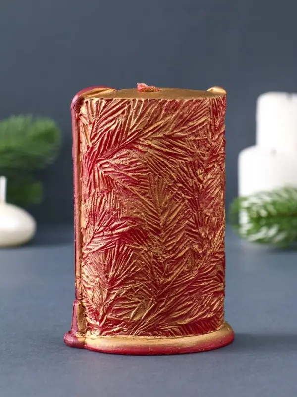 Свеча фигурная "Рождественская" 7,5х4х12 см, цв. золотой