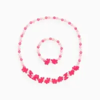 Набор детских украшений &laquo;Выбражулька. Цветы сирени&raquo;, 2 предмета: бусы, браслет d=6 см, розовый