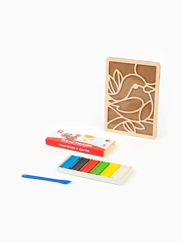 Картина пластилином &laquo;Птичка&raquo;, 21&times;15 см, набор для творчества