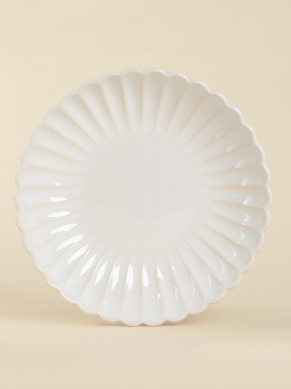 Набор глубокых тарелок 2 шт   SL Home "Нимфея" 21х4 см, цвет теплый белый