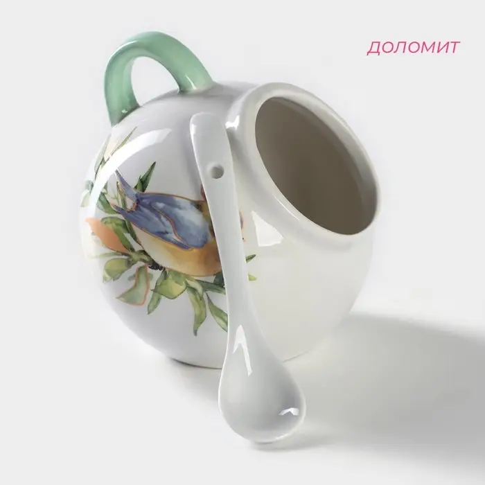 Сахарница с ложкой Доляна &laquo;Флора и Фауна&raquo;, 200 мл
