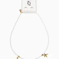 Чокер "Морской мир" русалочка с жемчугом, цвет бело-голубой в золоте