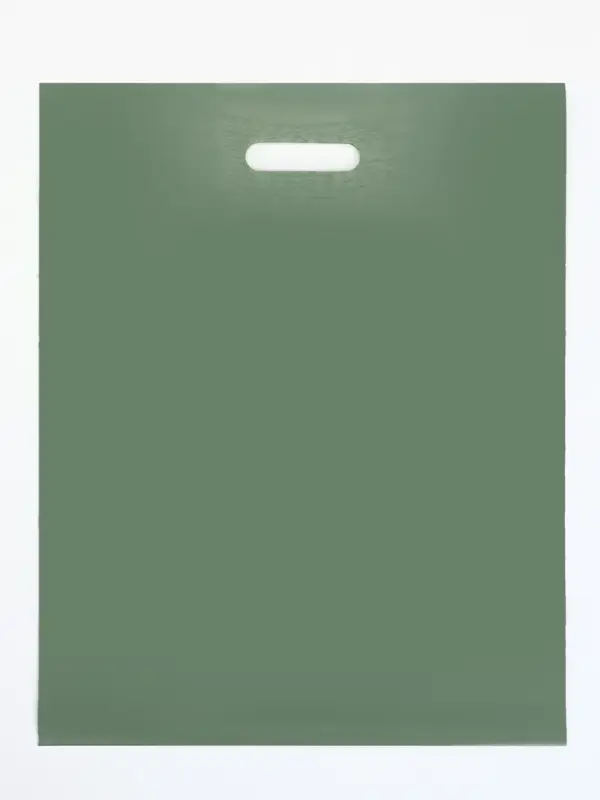 Пакет полиэтиленовый с вырубной ручкой, хаки 40х50 см, 60 мкм