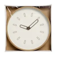 Часы настенные классические, бесшумные, плавный ход, циферблат d=30 см, бежевые, от батарейки 1&times;АА