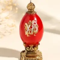 Свеча декоративная "Пасхальное яйцо на подставке" 5х11 см, 97 гр