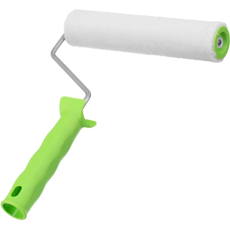 Валик 200 мм D=36 мм с ручкой 6 мм полиакрил, шерсть Велюр Сибртех 80134