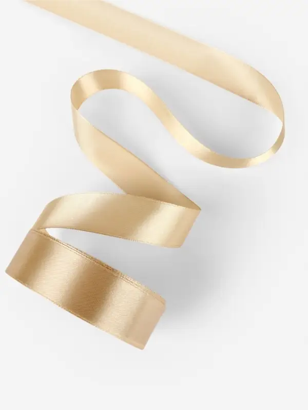 Лента атласная, 25 мм, 23&plusmn;1 м, тёмно-бежевая №123