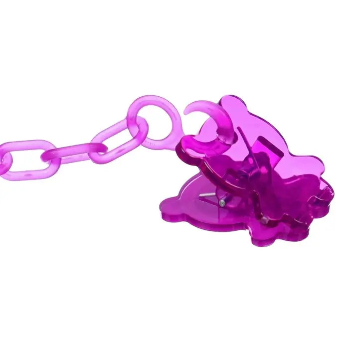 Соска - пустышка с держателем &laquo;Бабочка&raquo;, SL, КЛ +6 мес., с колпачком, фиолетовая