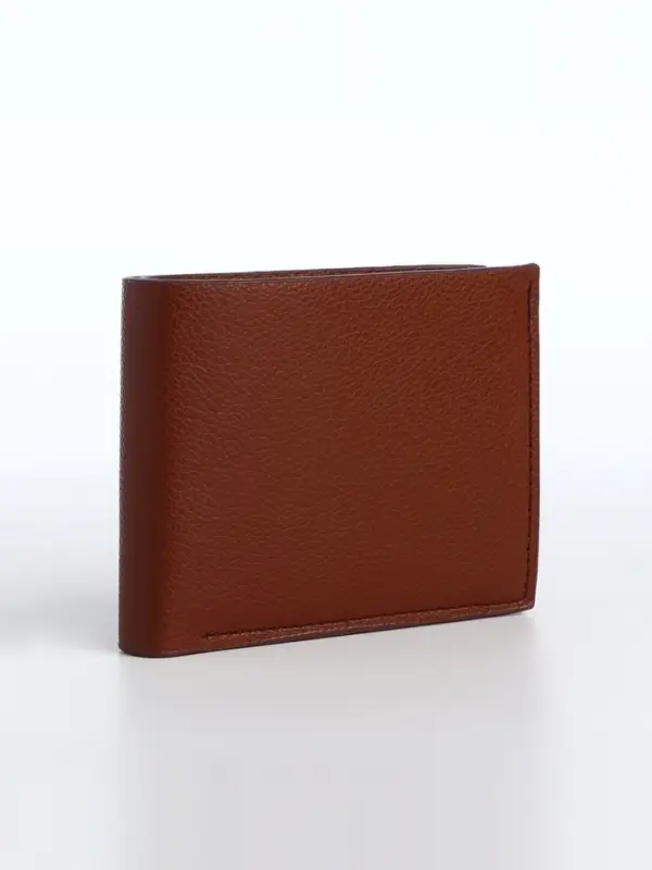Портмоне мужское, без застёжки, отдел для карт, монет, коричневое
