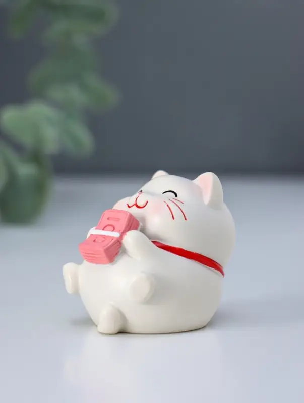 Сувенир полистоун "Манэки-нэко" набор 5 шт 4х4х4,5 см