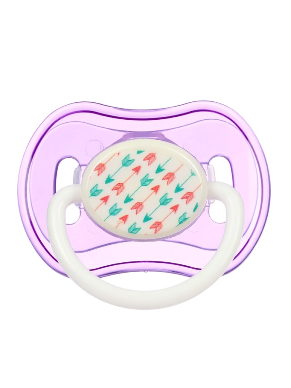 Пустышка ортодонтическая, с колпачком, от 3 мес., цвет розовый/фиолетовый Пустышка ортодонтическая, с колпачком, от 3 мес., цвет розовый/фиолетовый