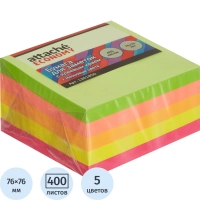 Стикеры Attache Economy с клеев.краем&nbsp; 76х76 мм, 400 лист, 5 неоновых цв