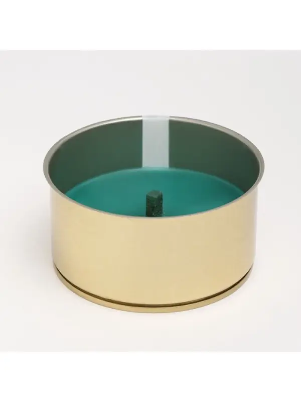 Ароматическая свеча уличная антимоскитная, 10&times;4.5 см, 120 г, 6 ч, хвоя, зелёный