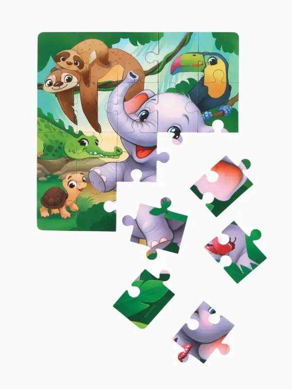 Магнитные пазлы для малышей &laquo;Зверята&raquo;, книга 3 в 1, Крошка Я