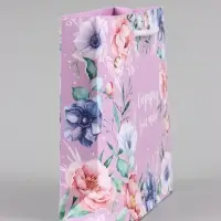 Пакет подарочный ламинированный, упаковка, With great love, S 12&times;15&times;5.5 см