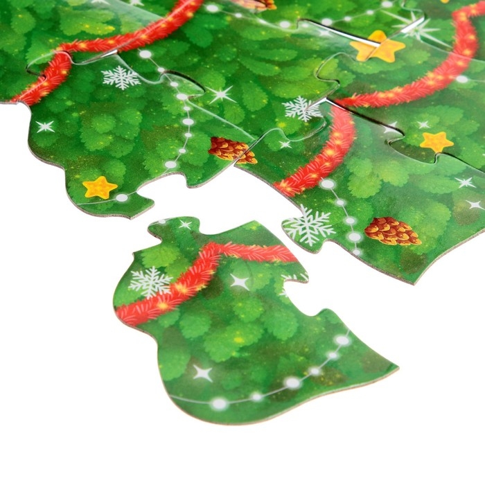 Пазл с липучками «Украшаем ёлочку», 10 липучек, 11 деталей, МИКС