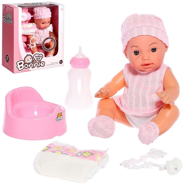 Пупс «Мой малыш» с аксессуарами, пьёт, писает, звуковые функции, МИКС Пупс «Мой малыш» с аксессуарами, пьёт, писает, звуковые функции, МИКС