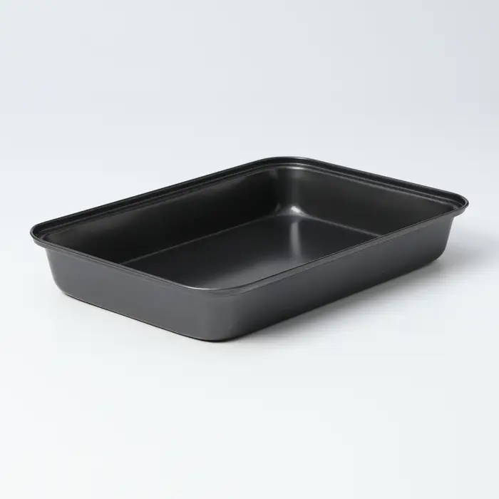 Противень Доляна «Прямоугольник. Жаклин», 32×22×4,5 см, антипригарное покрытие, цвет чёрный Противень Доляна «Прямоугольник. Жаклин», 32×22×4,5 см, антипригарное покрытие, цвет чёрный