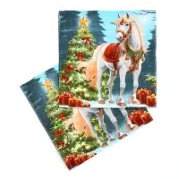 Салфетки бумажные New Line Fresco «Белая лошадь с ёлкой», 33х33 см, 3 слоя 20 листов