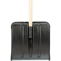 Лопата для уборки снега пластик/ковш 380x385x1420мм деревян/черенок_6157453