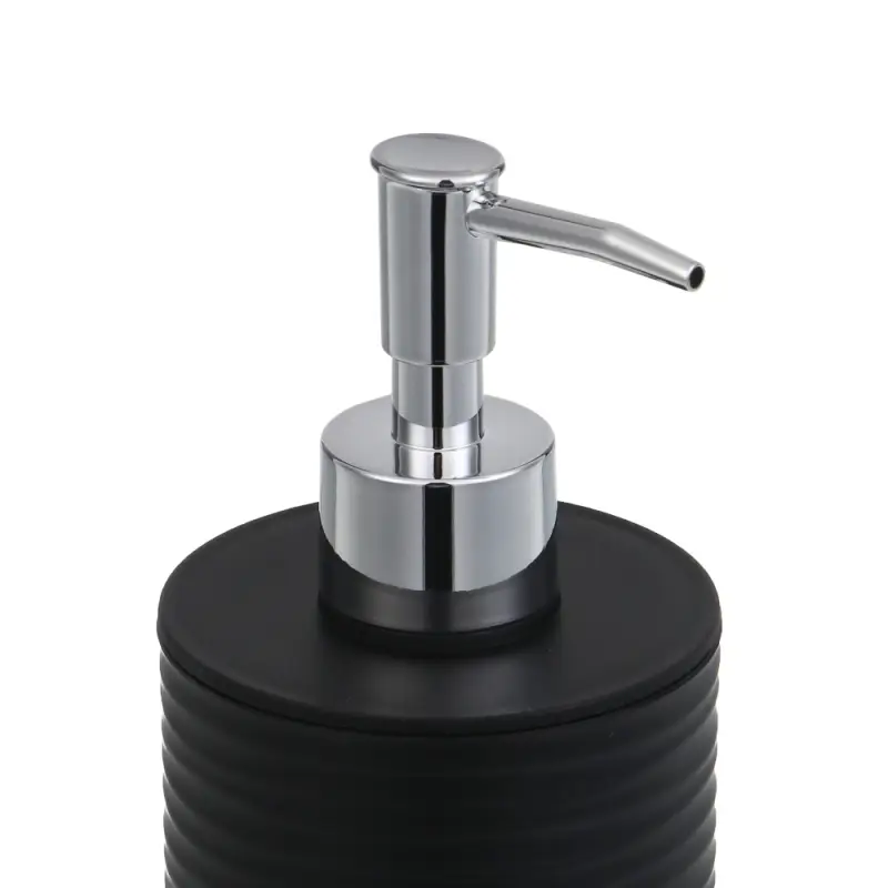 Диспенсер для жидкого мыла тм VETTA Тренто, 250мл, пластик, PP+ABS, черный, 7,5х7,5х16,5см