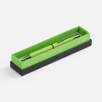 Ручка шариковая Keskus Soft Touch в футляре, зеленое яблоко