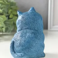 Фигурка гипс &laquo;Кот сидит&raquo;, серо-голубой, 10&times;9&times;11 см