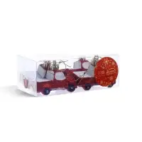 Ёлочные игрушки 4 шт. &laquo;Пикап&raquo;, 7&times;3 см, красный