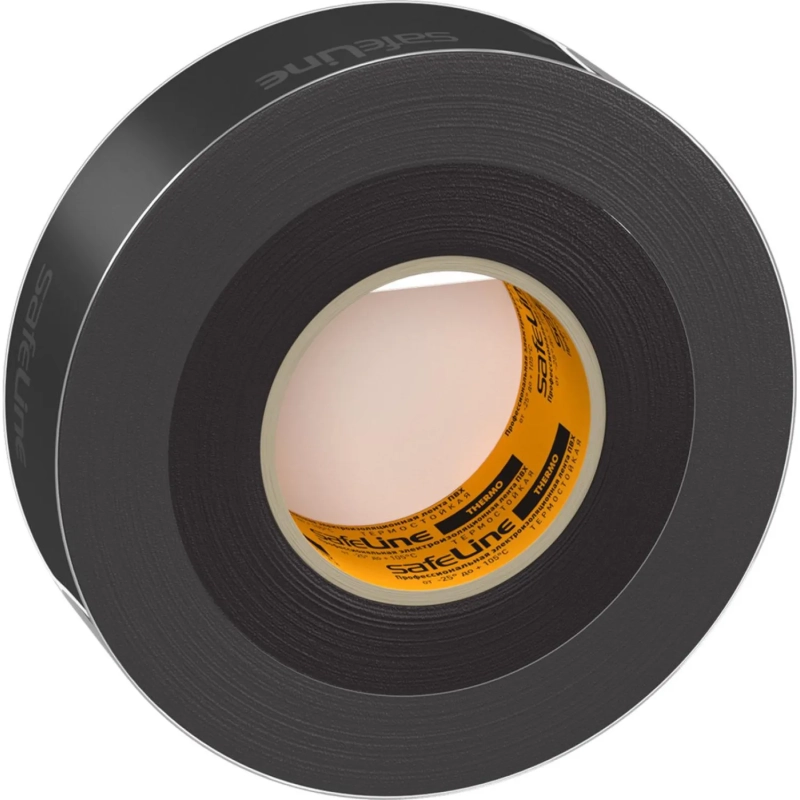 Изолента SafeLine THERMO 19мм х 20м х 0,18 мм черный, термостойкая (25266)
