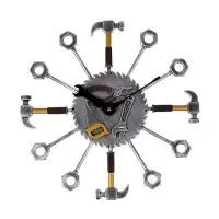 Часы настенные интерьерные &laquo;Инструменты&raquo;, бесшумные, плавный ход, d=16 см, 37&times;37 см, от батарейки 1&times;АА