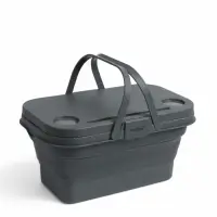 Корзина - столик maclay 2 в 1, складная, 47&times;28.5&times;23.5 см, серая