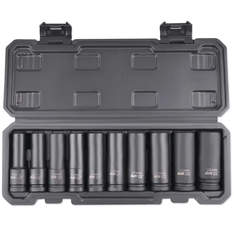 Набор головок торцевых ударных глубоких 1/2"DR (10 - 22 мм) (10 предметов) AVS NG12-10ID